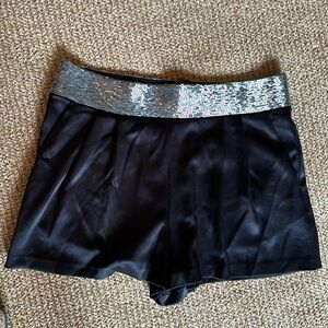 Sequin waistband shorts